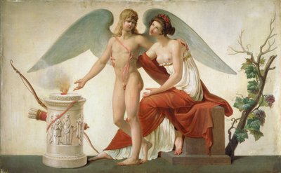 Cupid Inviting Venus to a Sacrifice by Louis Lafitte